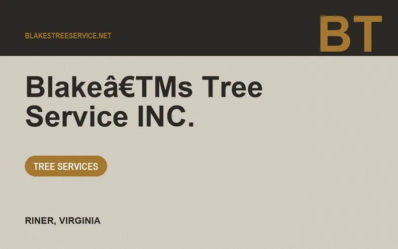Blakeâ€TMs Tree Service INC. in Riner, Virginia