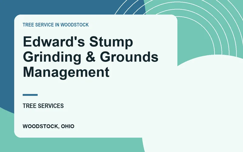 Edward's Stump Grinding & Grounds Management in Woodstock, Ohio