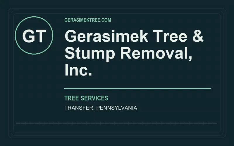 GERASIMEK TREE & STUMP REMOVAL, INC. in Transfer, Pennsylvania