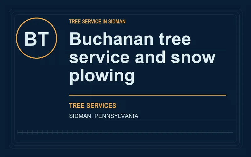Buchanan tree service and snow plowing in Sidman, Pennsylvania