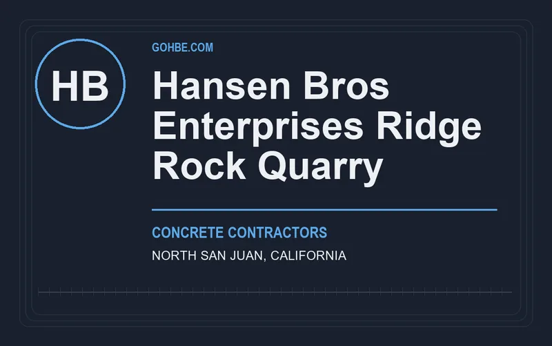 Hansen Bros Enterprises Ridge Rock Quarry in North San Juan, California