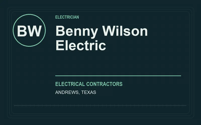 Benny Wilson Electric in Andrews, Texas