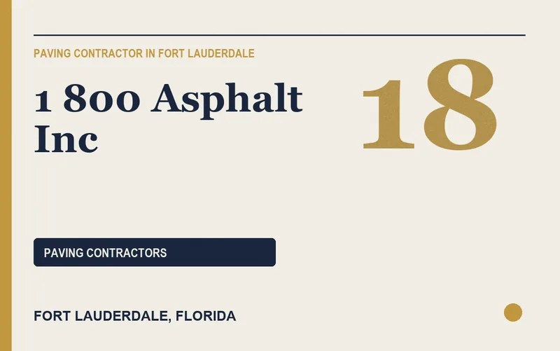 1 800 Asphalt Inc in Fort Lauderdale, Florida