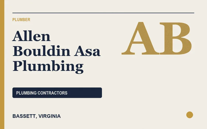 Allen Bouldin Asa Plumbing in Bassett, Virginia