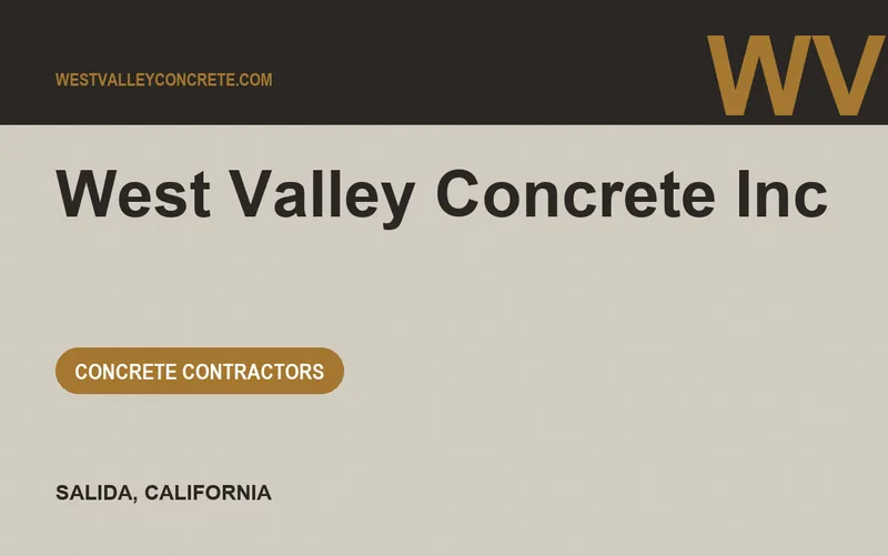 West Valley Concrete Inc in Salida, California