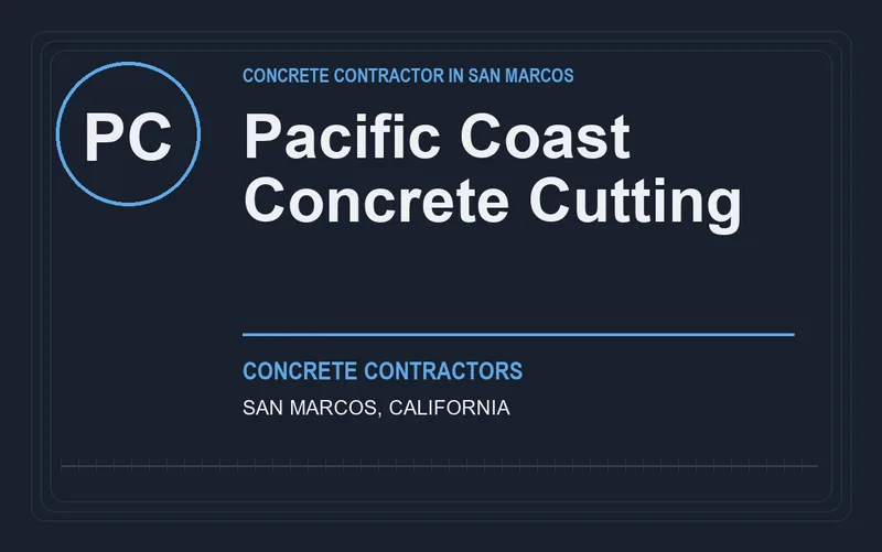 Pacific Coast Concrete Cutting in San Marcos, California