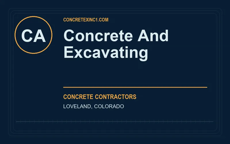 Concrete And Excavating in Loveland, Colorado