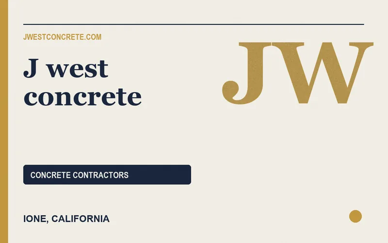 J west concrete in Ione, California