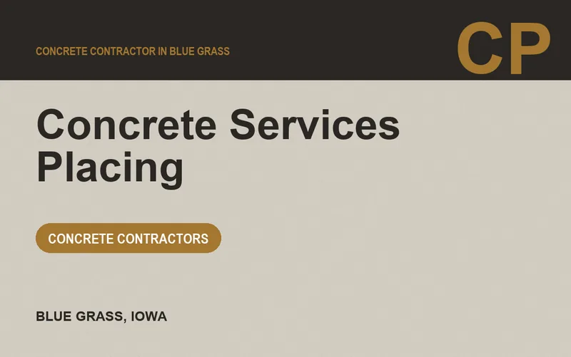Concrete Services Placing in Blue Grass, Iowa