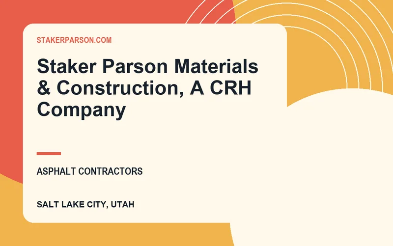 Staker Parson Materials & Construction, A CRH Company in Salt Lake City, Utah