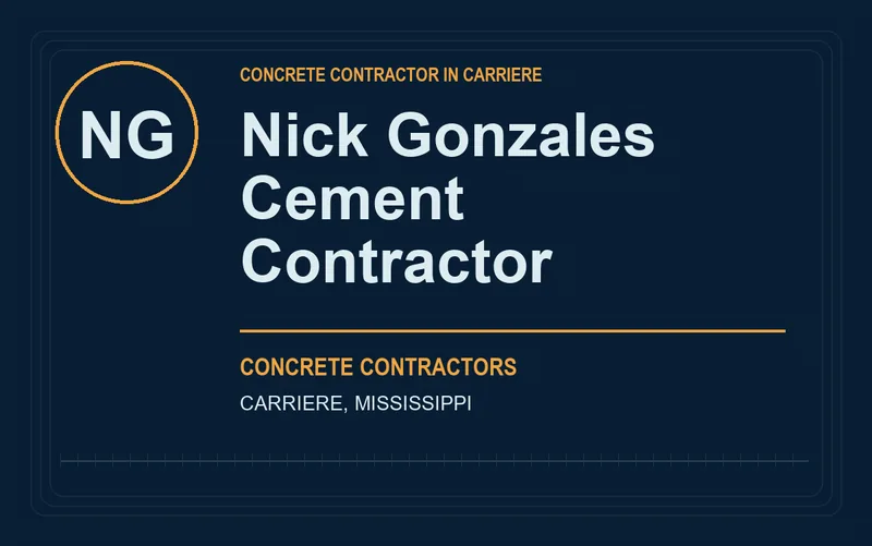 Nick Gonzales Cement Contractor in Carriere, Mississippi