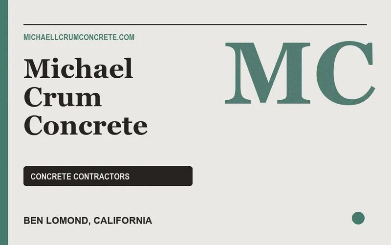 Michael Crum Concrete in Ben Lomond, California