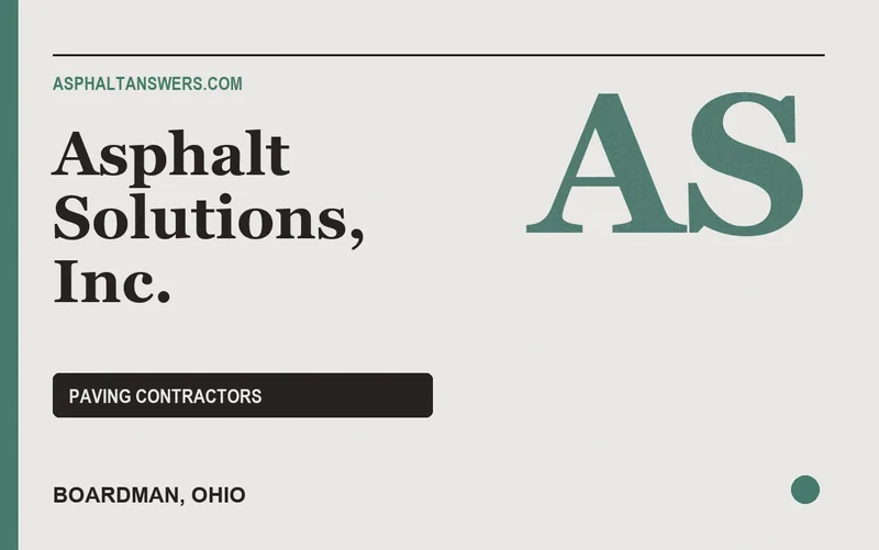Asphalt Solutions, Inc. in Boardman, Ohio