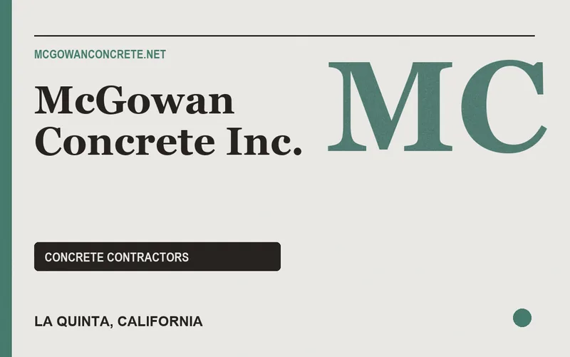 McGowan Concrete Inc. in La Quinta, California