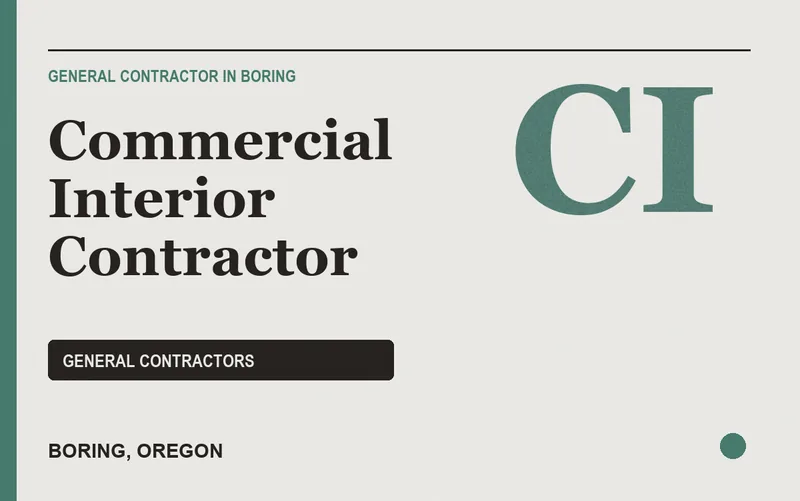 Commercial Interior Contractor in Boring, Oregon