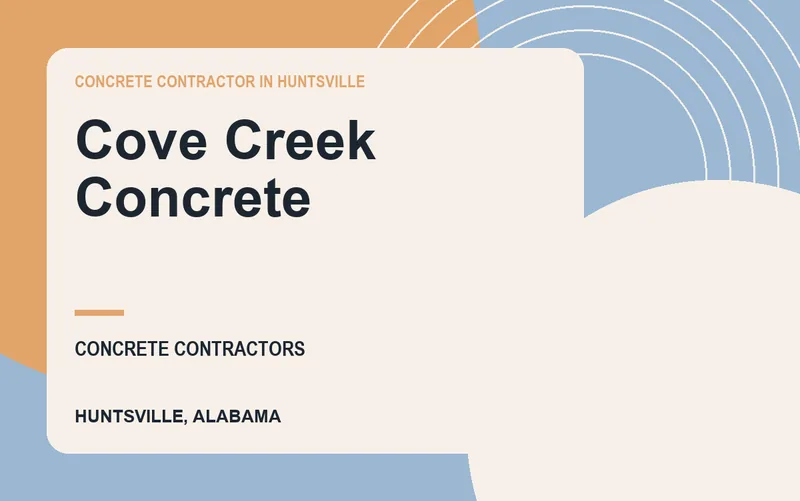 Cove Creek Concrete in Huntsville, Alabama