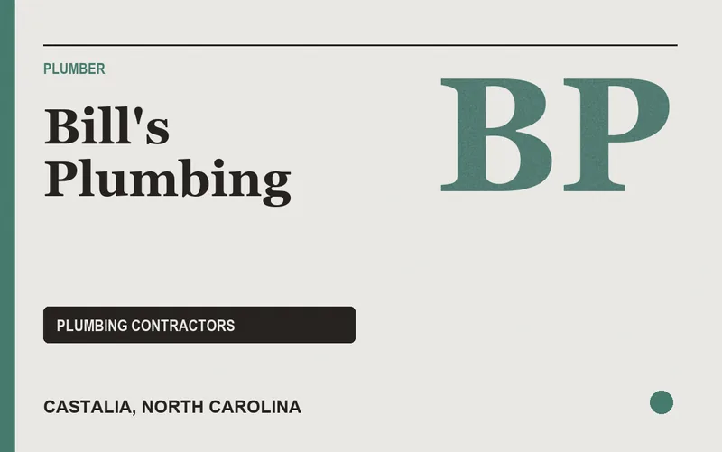 Bill's Plumbing in Castalia, North Carolina