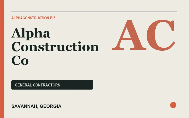 Alpha Construction Co in Savannah, Georgia