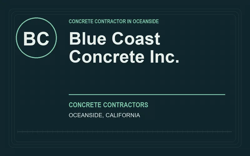 Blue Coast Concrete Inc. in Oceanside, California