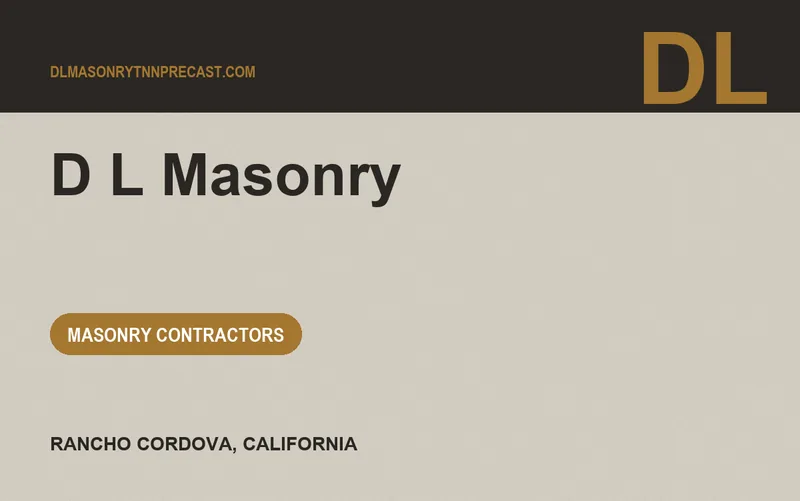 D L Masonry in Rancho Cordova, California