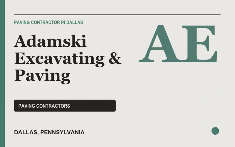 Adamski Excavating & Paving in Dallas, Pennsylvania