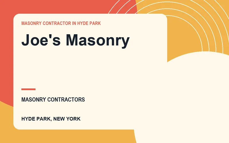 Joe's Masonry in Hyde Park, New York
