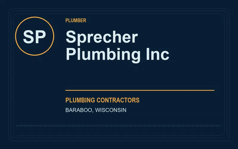 Sprecher Plumbing Inc in Baraboo, Wisconsin