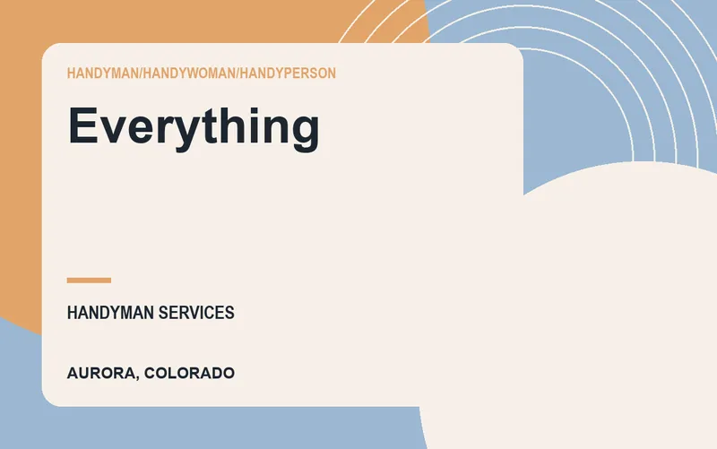 Everything in Aurora, Colorado