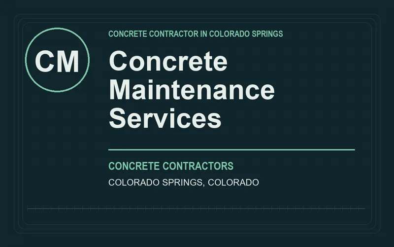 Concrete Maintenance Services in Colorado Springs, Colorado