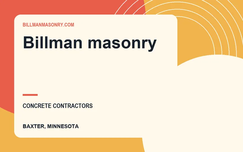 Billman masonry in Baxter, Minnesota