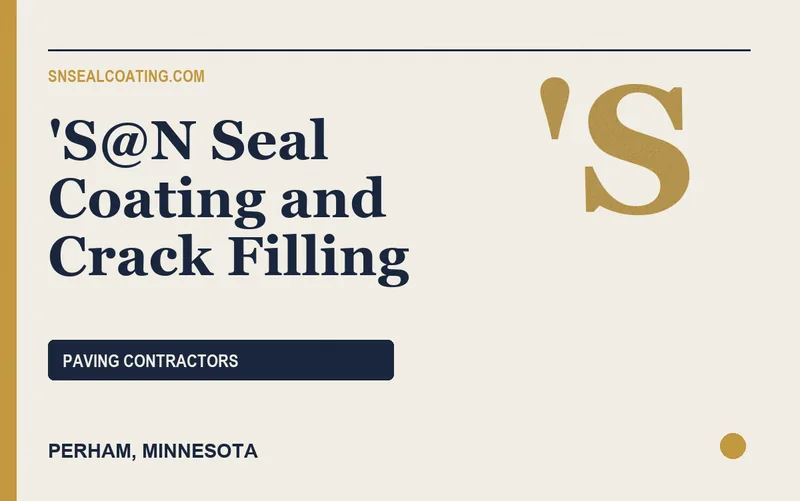 'S@N Seal Coating and Crack Filling in Perham, Minnesota