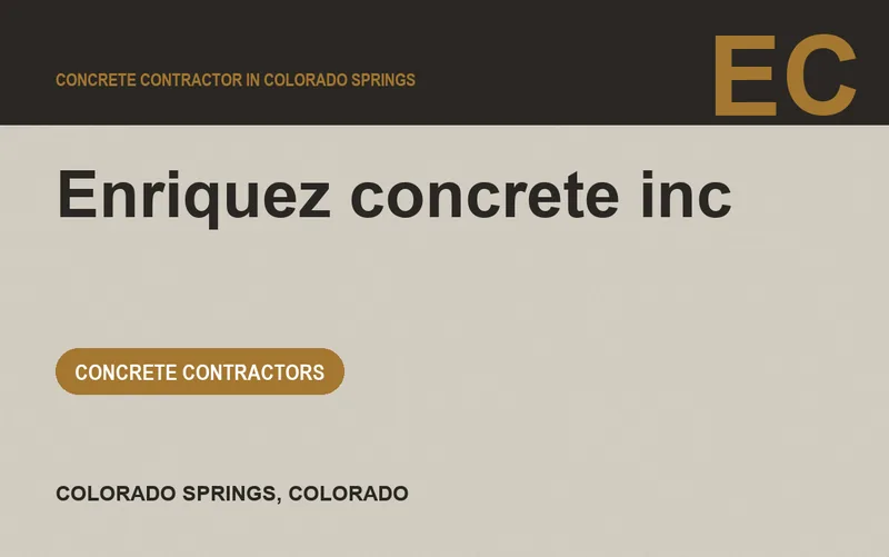 Enriquez concrete inc in Colorado Springs, Colorado