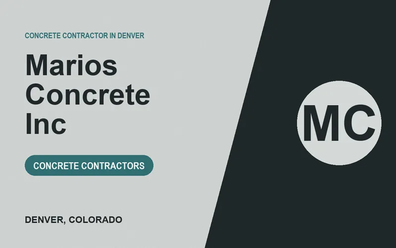 Marios Concrete Inc in Denver, Colorado