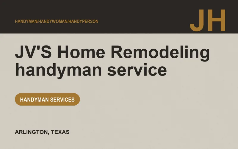 JV'S Home Remodeling handyman service in Arlington, Texas