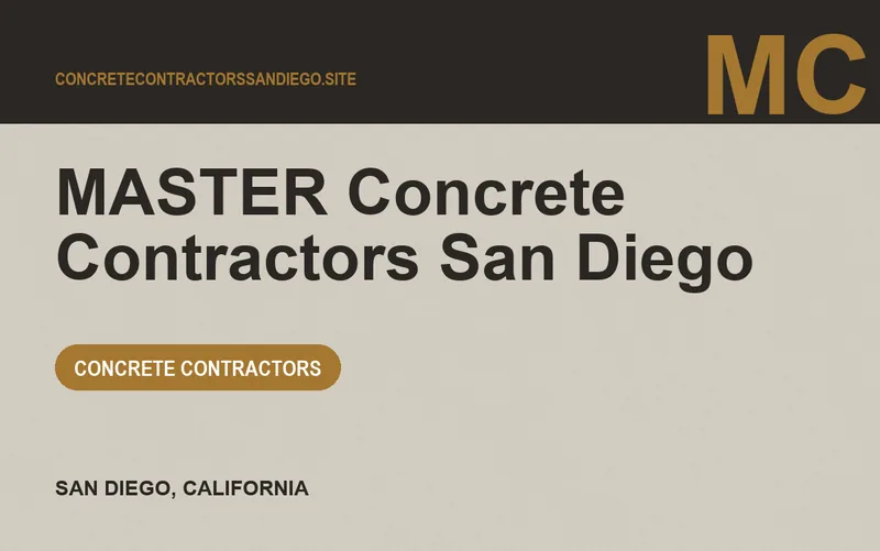 MASTER Concrete Contractors San Diego in San Diego, California