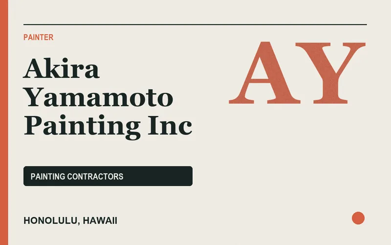 Akira Yamamoto Painting Inc in Honolulu, Hawaii