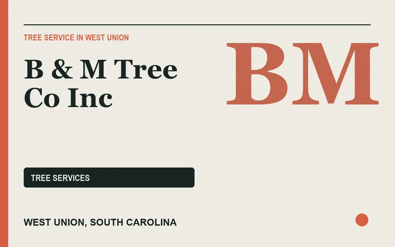 B & M Tree Co Inc in West Union, South Carolina