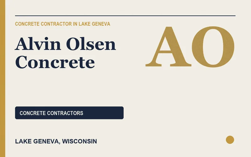Alvin Olsen Concrete in Lake Geneva, Wisconsin