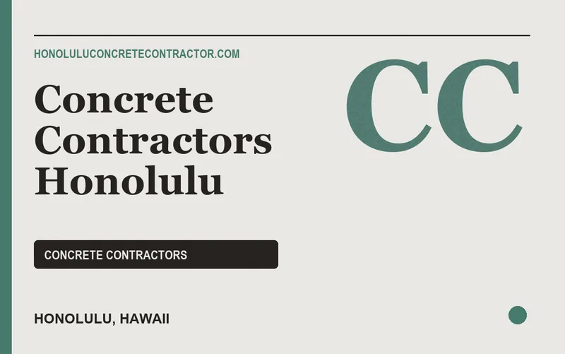 Concrete Contractors Honolulu in Honolulu, Hawaii