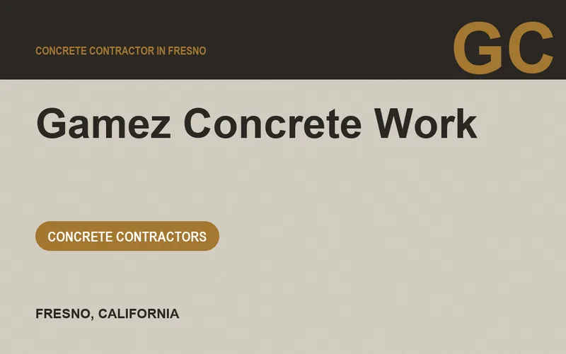 Gamez Concrete Work in Fresno, California