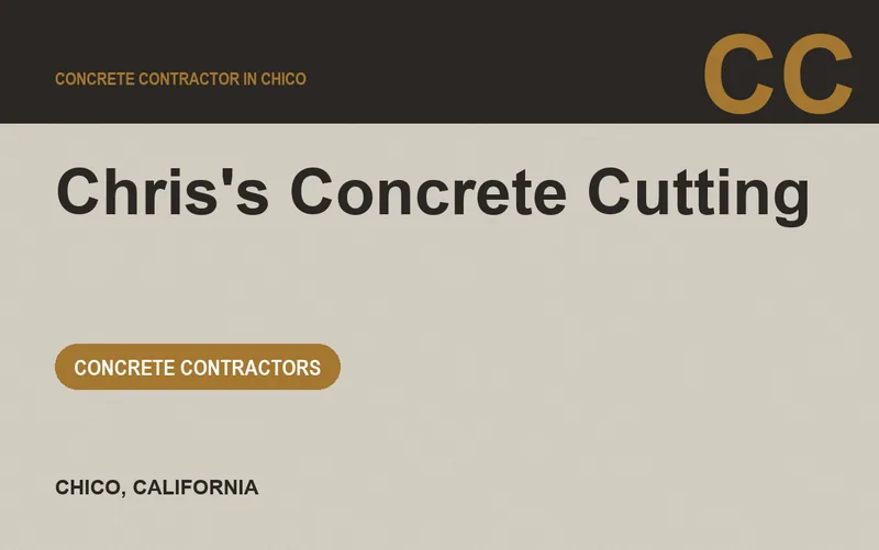 Chris's Concrete Cutting in Chico, California