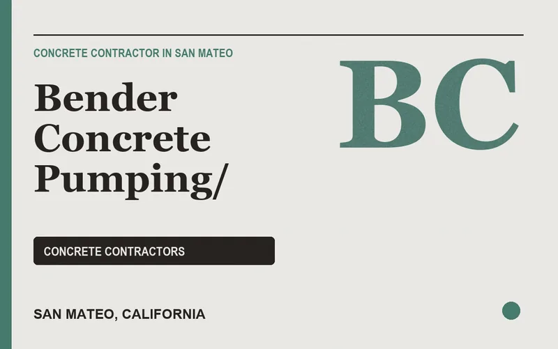 Bender Concrete Pumping/ in San Mateo, California