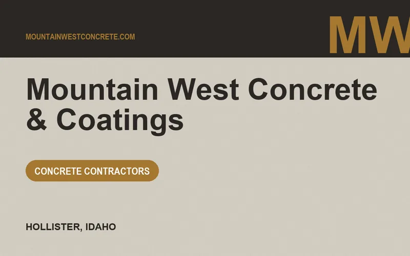 Mountain West Concrete & Coatings in Hollister, Idaho