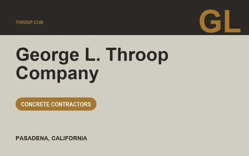 George L. Throop Company in Pasadena, California