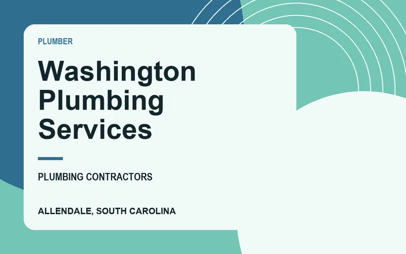 Washington Plumbing Services in Allendale, South Carolina