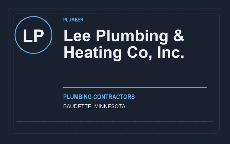 Lee Plumbing & Heating Co, Inc. in Baudette, Minnesota