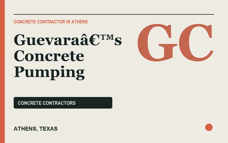 Guevaraâ€™s Concrete Pumping in Athens, Texas