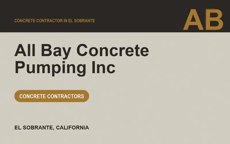 All Bay Concrete Pumping Inc in El Sobrante, California