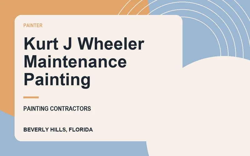 Kurt J Wheeler Maintenance Painting in Beverly Hills, Florida