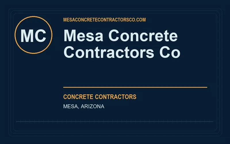 Mesa Concrete Contractors Co in Mesa, Arizona